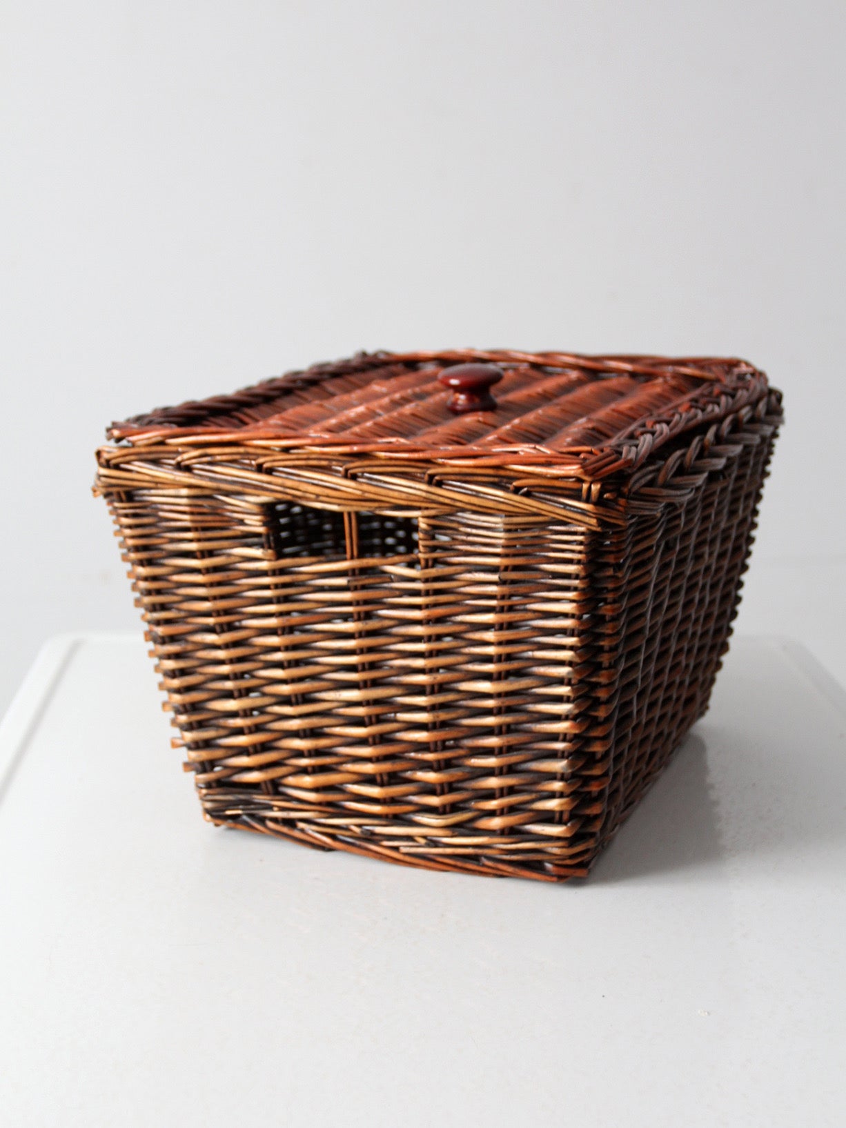 vintage wicker storage basket