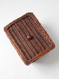 vintage wicker storage basket