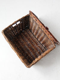 vintage wicker storage basket