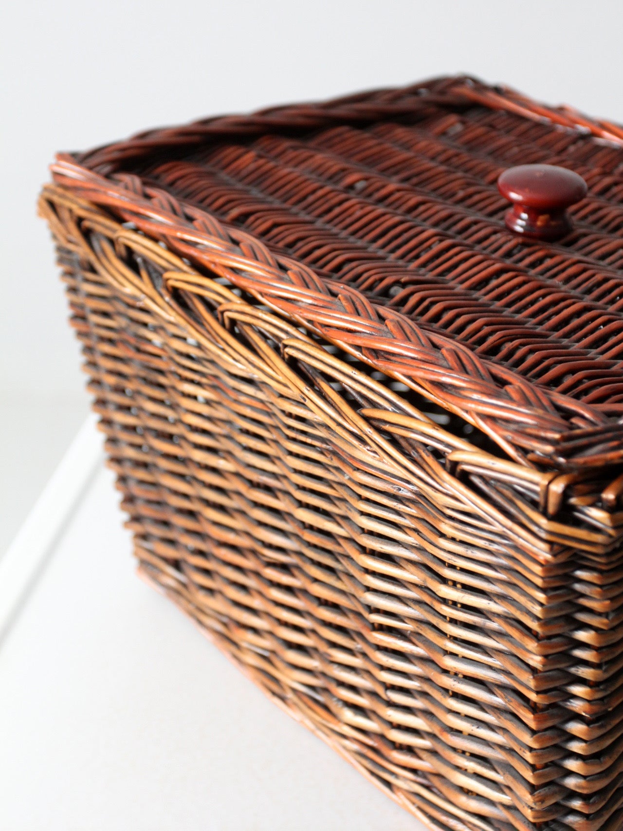 vintage wicker storage basket