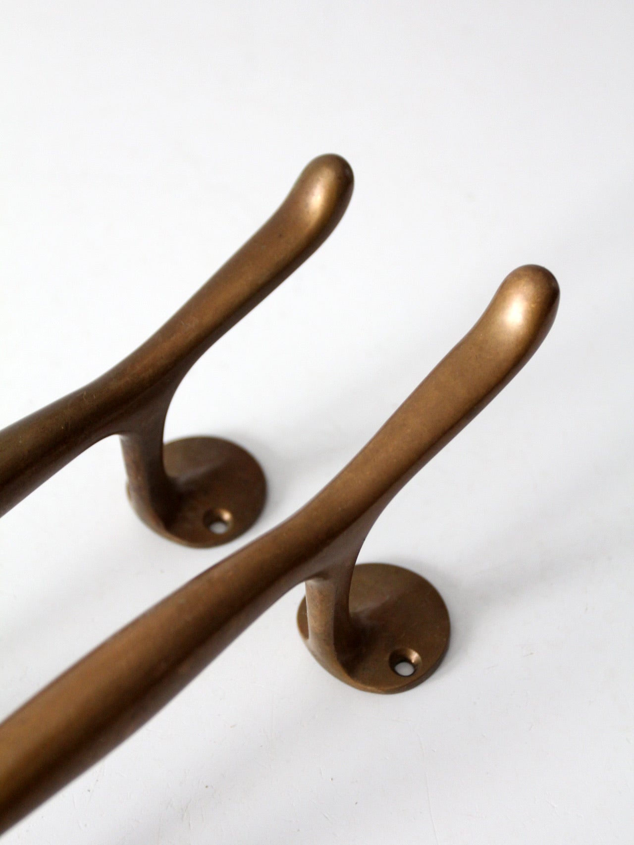 vintage brass door handles pair