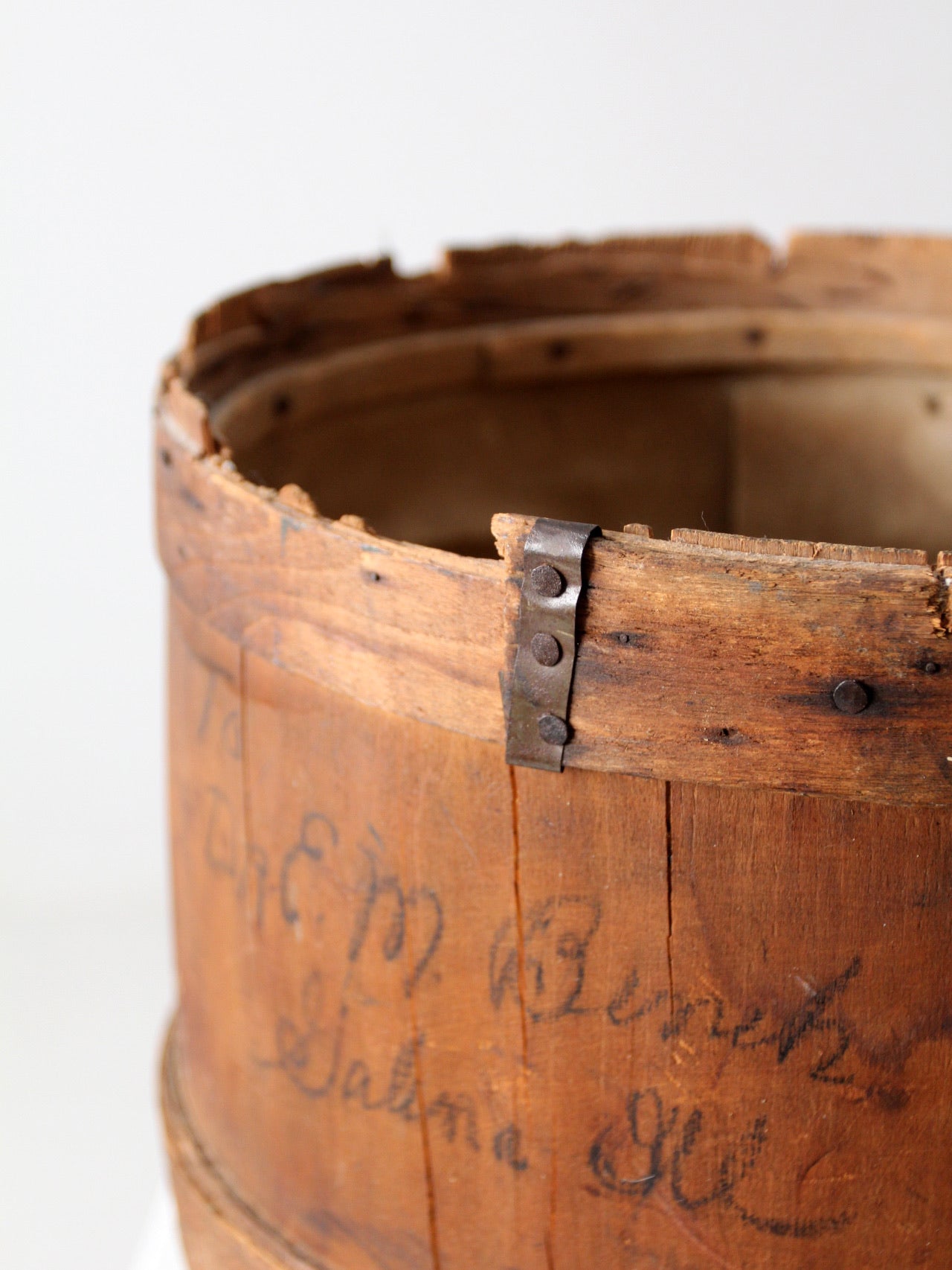 antique wooden barrel