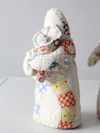 vintage quilted folk art dolls
