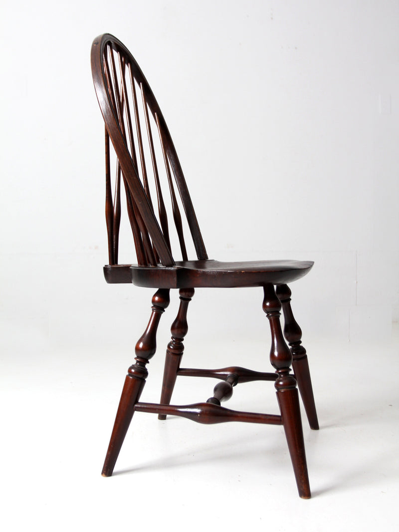 antique bow back Windsor chair with tail brace
