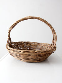 vintage wicker gathering basket