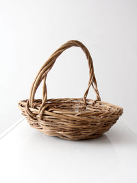vintage wicker gathering basket