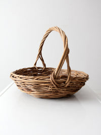 vintage wicker gathering basket