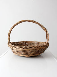vintage wicker gathering basket