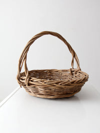 vintage wicker gathering basket