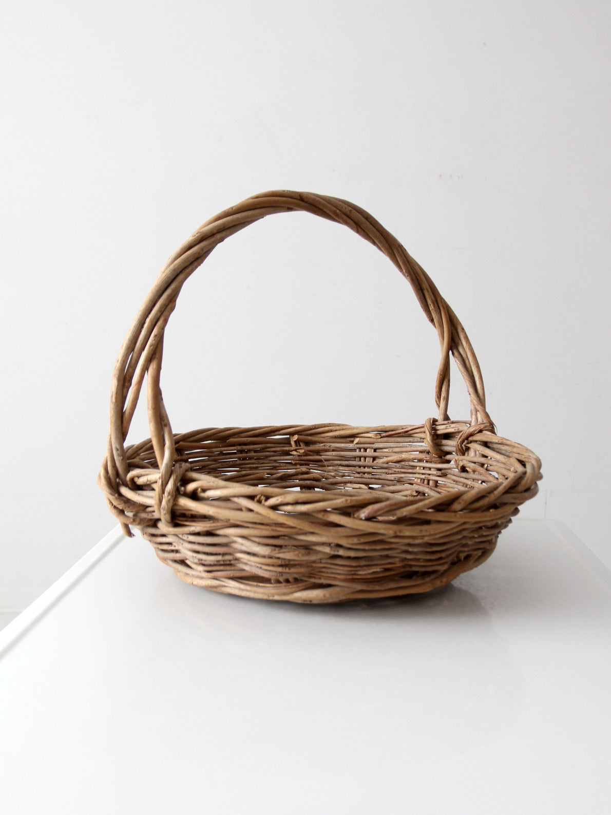vintage wicker gathering basket