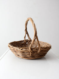 vintage wicker gathering basket