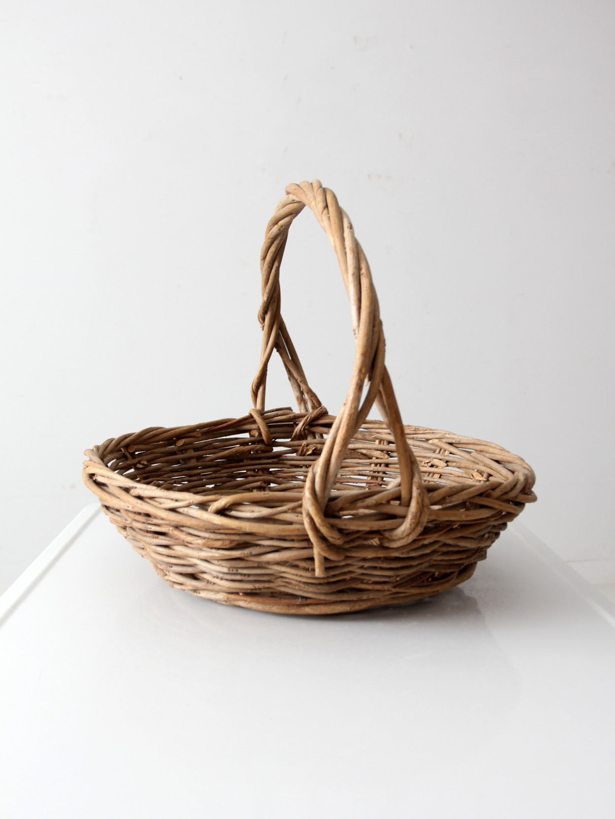 vintage wicker gathering basket