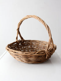vintage wicker gathering basket