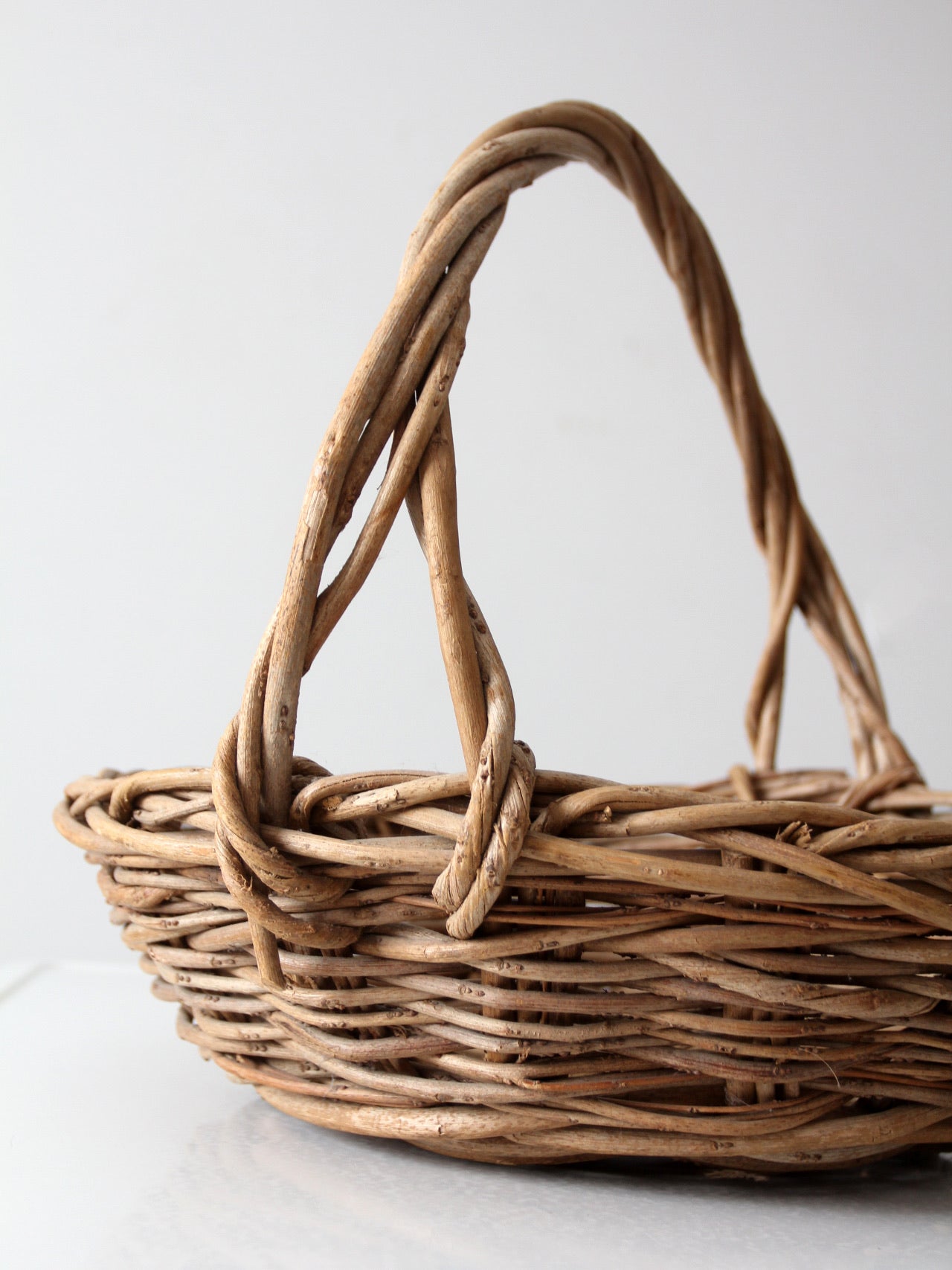 vintage wicker gathering basket
