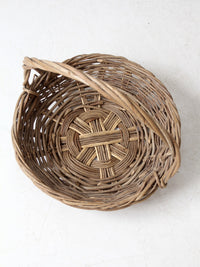 vintage wicker gathering basket