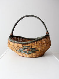 vintage wicker gathering basket