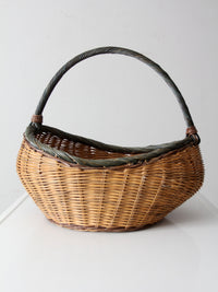 vintage wicker gathering basket