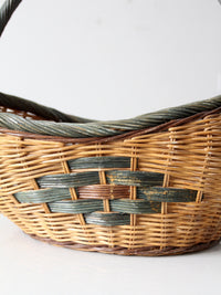 vintage wicker gathering basket