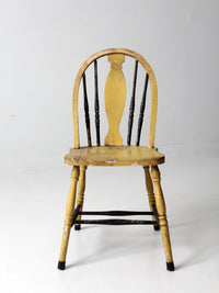 antique painted Windsor splat back chair