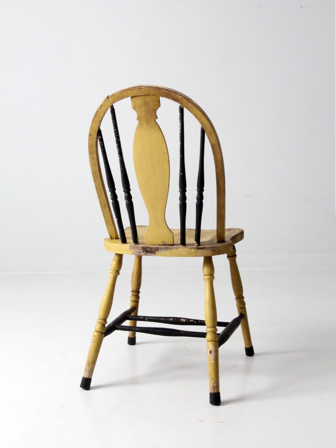 antique painted Windsor splat back chair