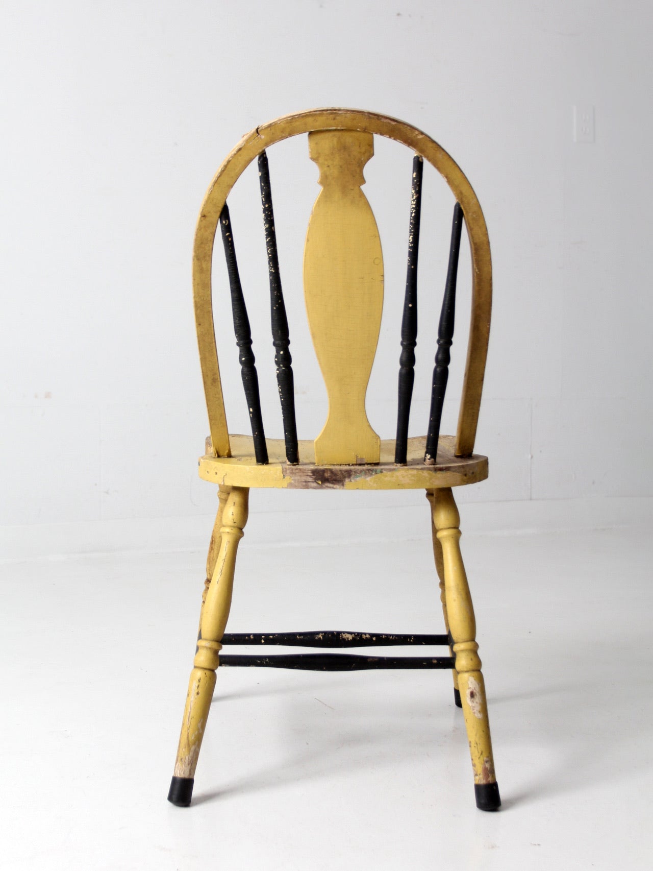 antique painted Windsor splat back chair