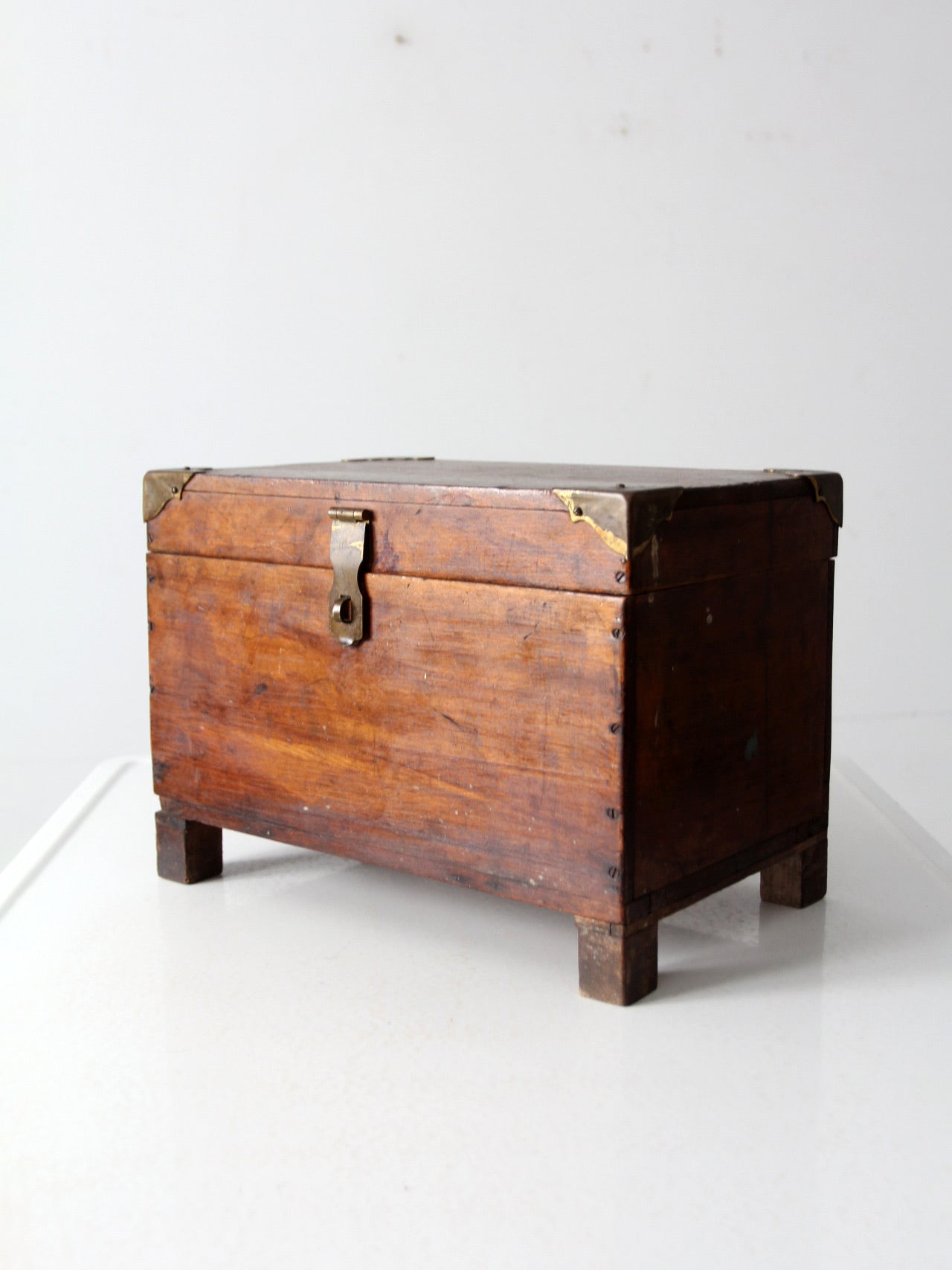置物 vintage wood box 1980s vintage 80s Nintendo teak tech wood roll top video game storage