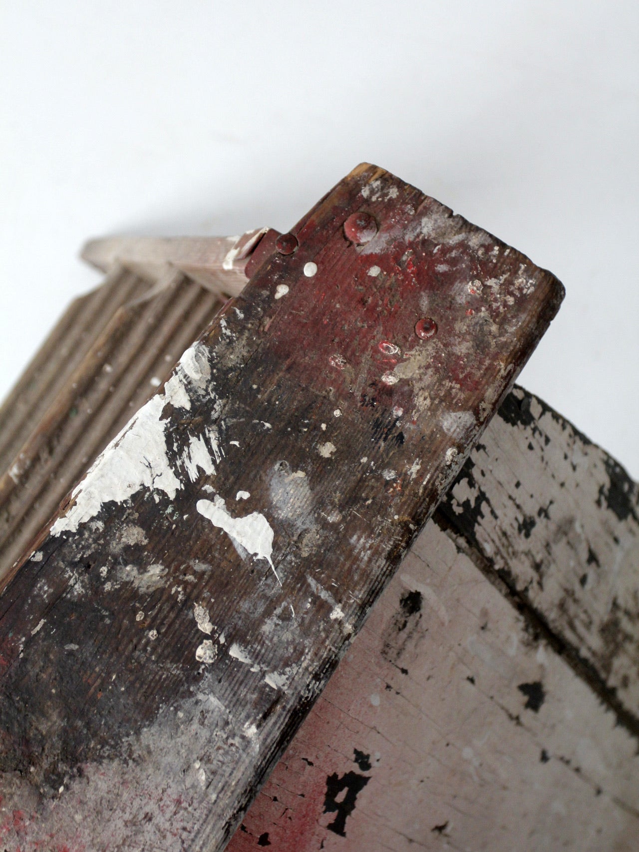 vintage rustic wooden step ladder