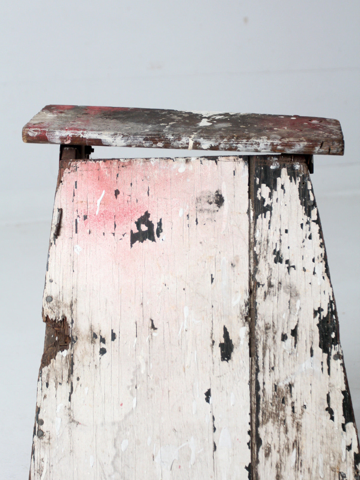 vintage rustic wooden step ladder