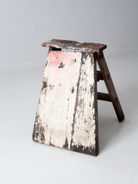 vintage rustic wooden step ladder