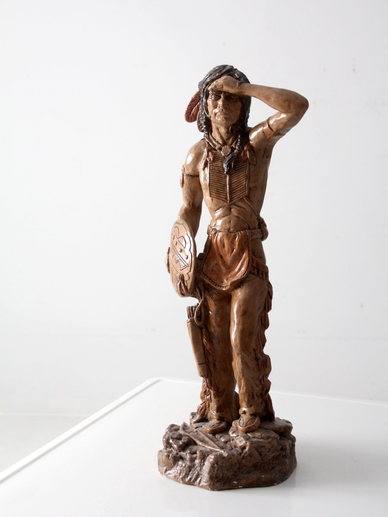 vintage Native American Indian statuary figure