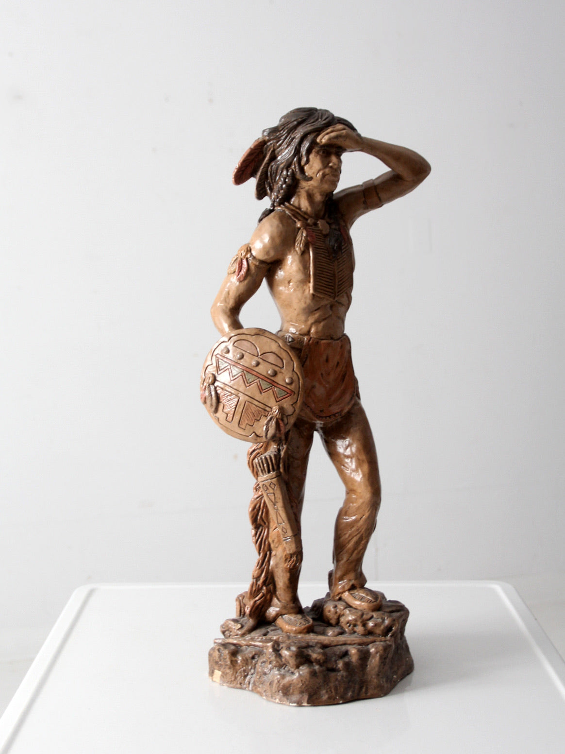 vintage Native American Indian statuary figure