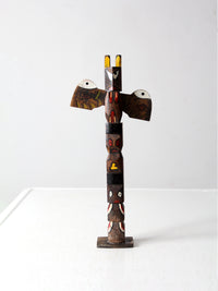 vintage wood souvenir totem pole