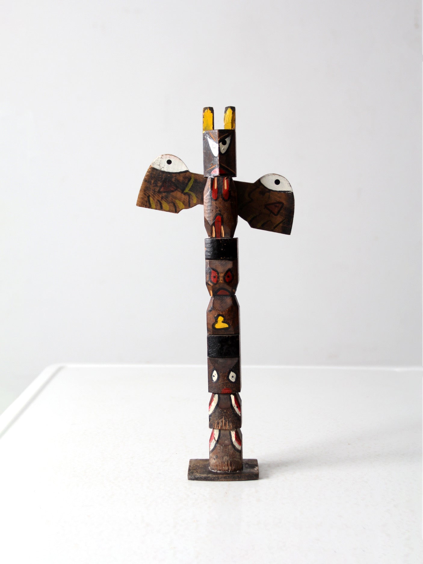 vintage wood souvenir totem pole