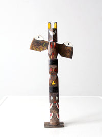 vintage wood souvenir totem pole