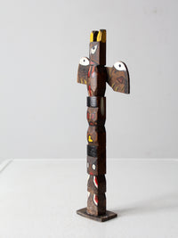 vintage wood souvenir totem pole