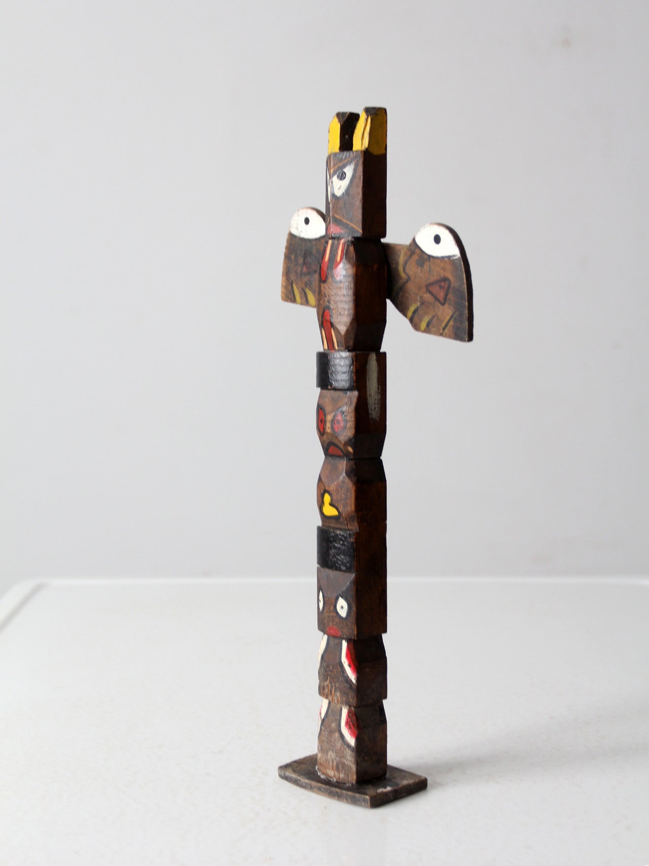 vintage wood souvenir totem pole