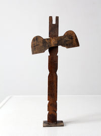 vintage wood souvenir totem pole