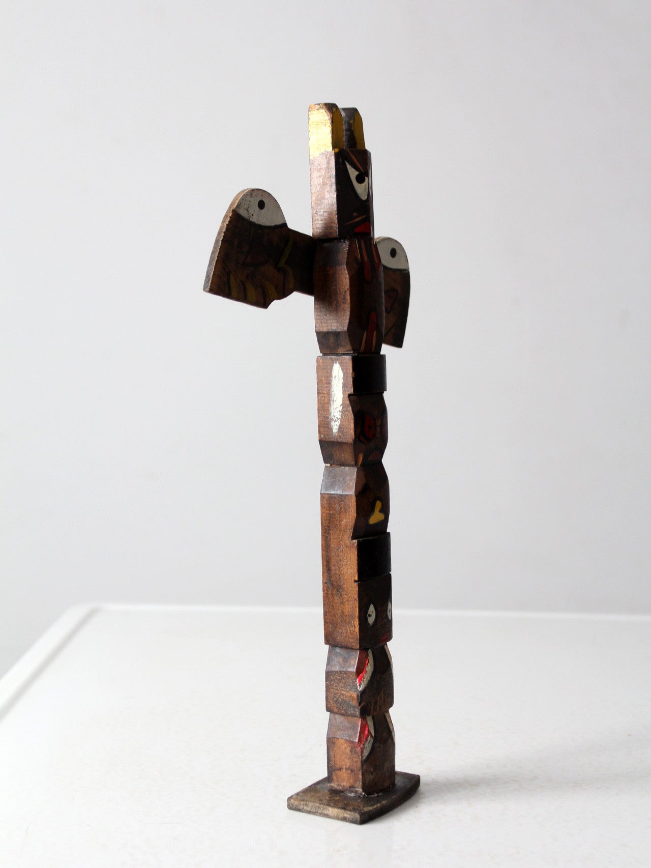 vintage wood souvenir totem pole