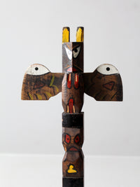 vintage wood souvenir totem pole
