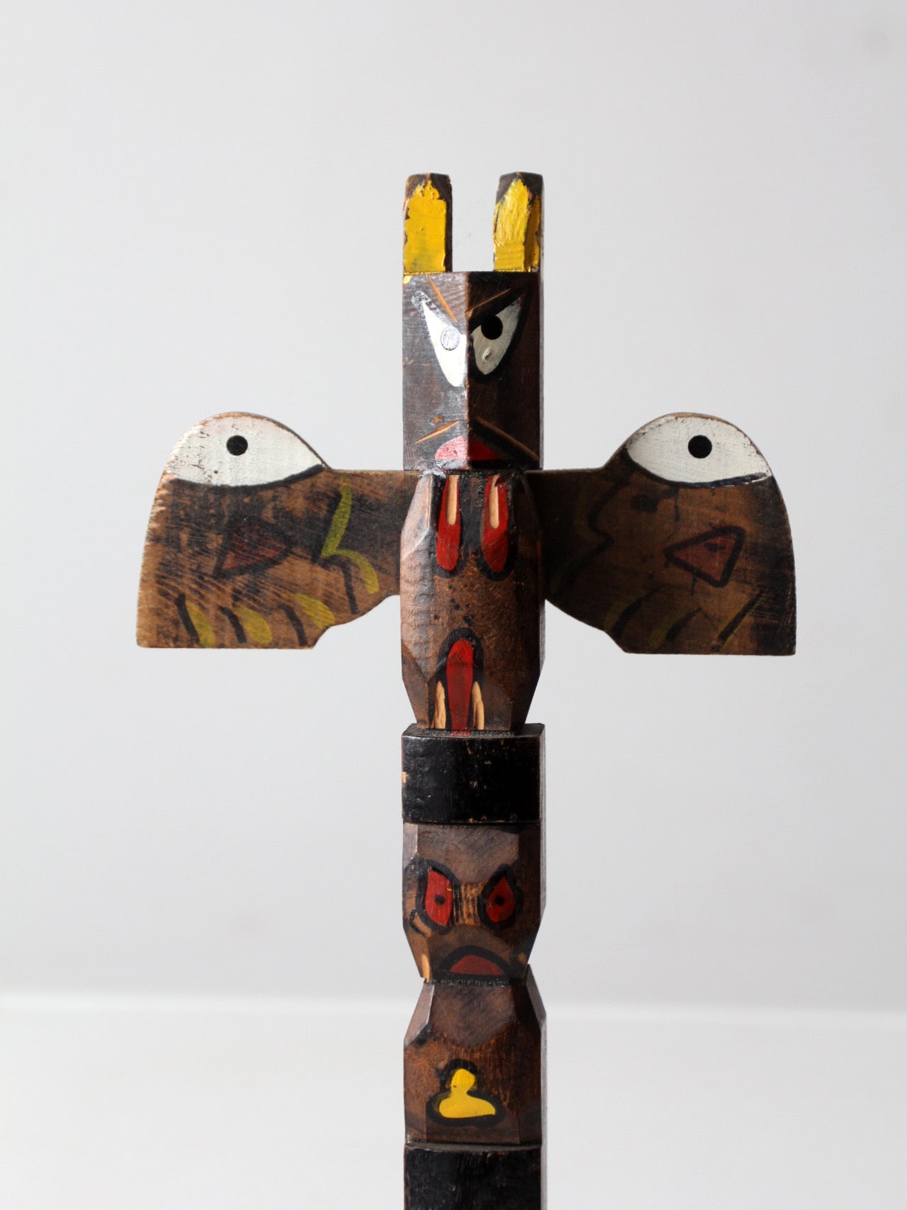 vintage wood souvenir totem pole