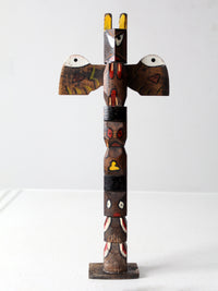 vintage wood souvenir totem pole