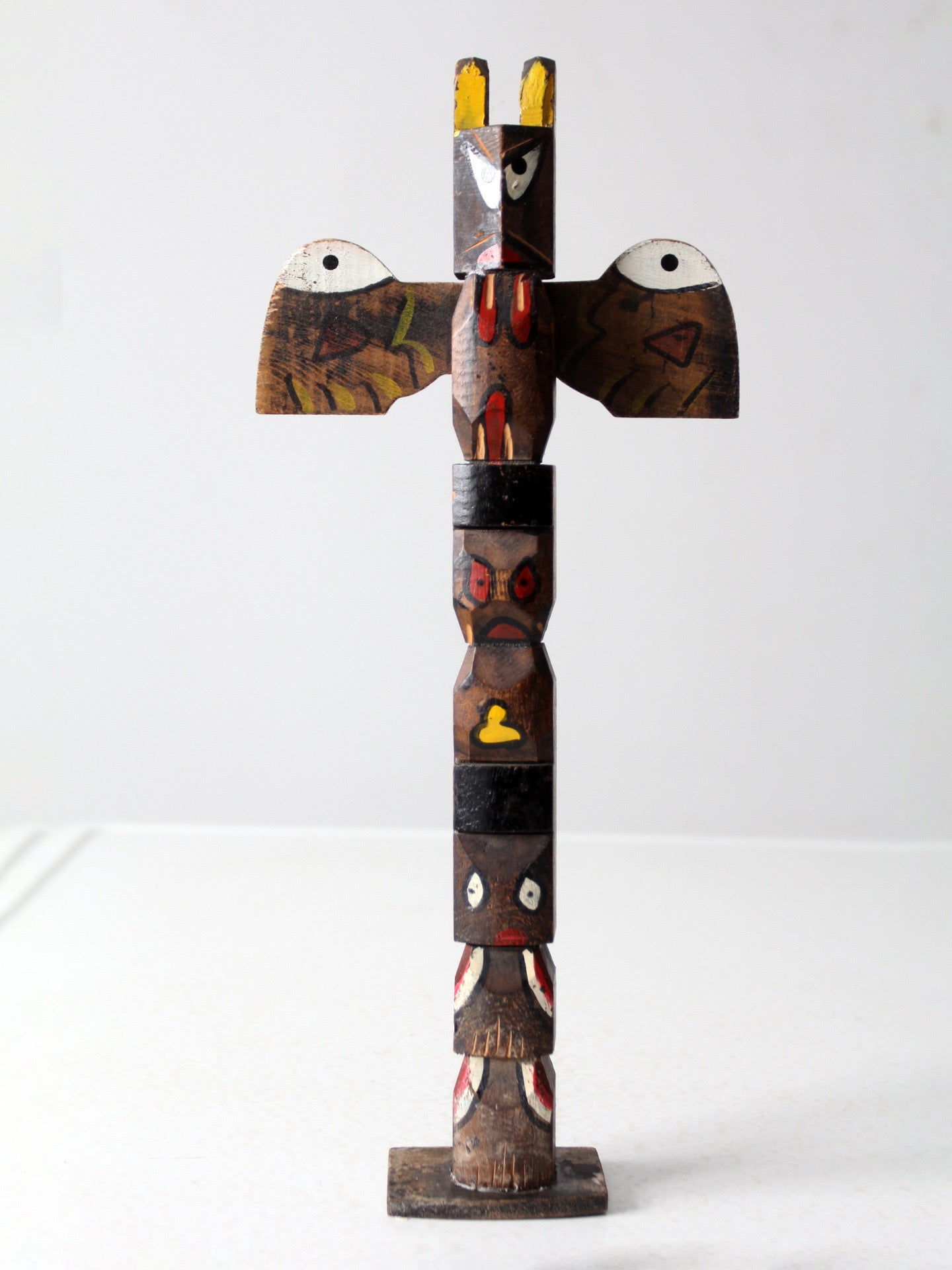 vintage wood souvenir totem pole