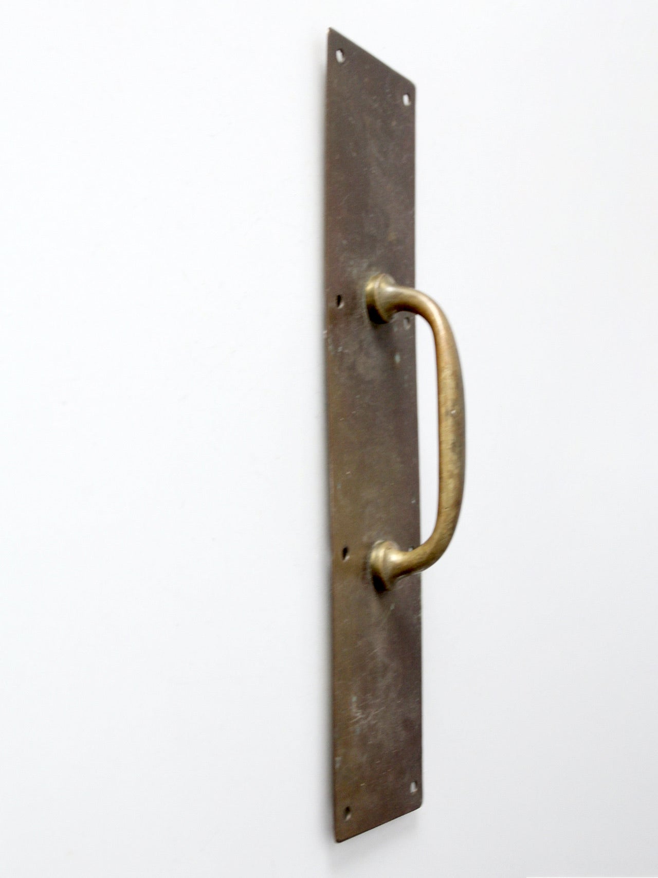 vintage industrial brass door handle