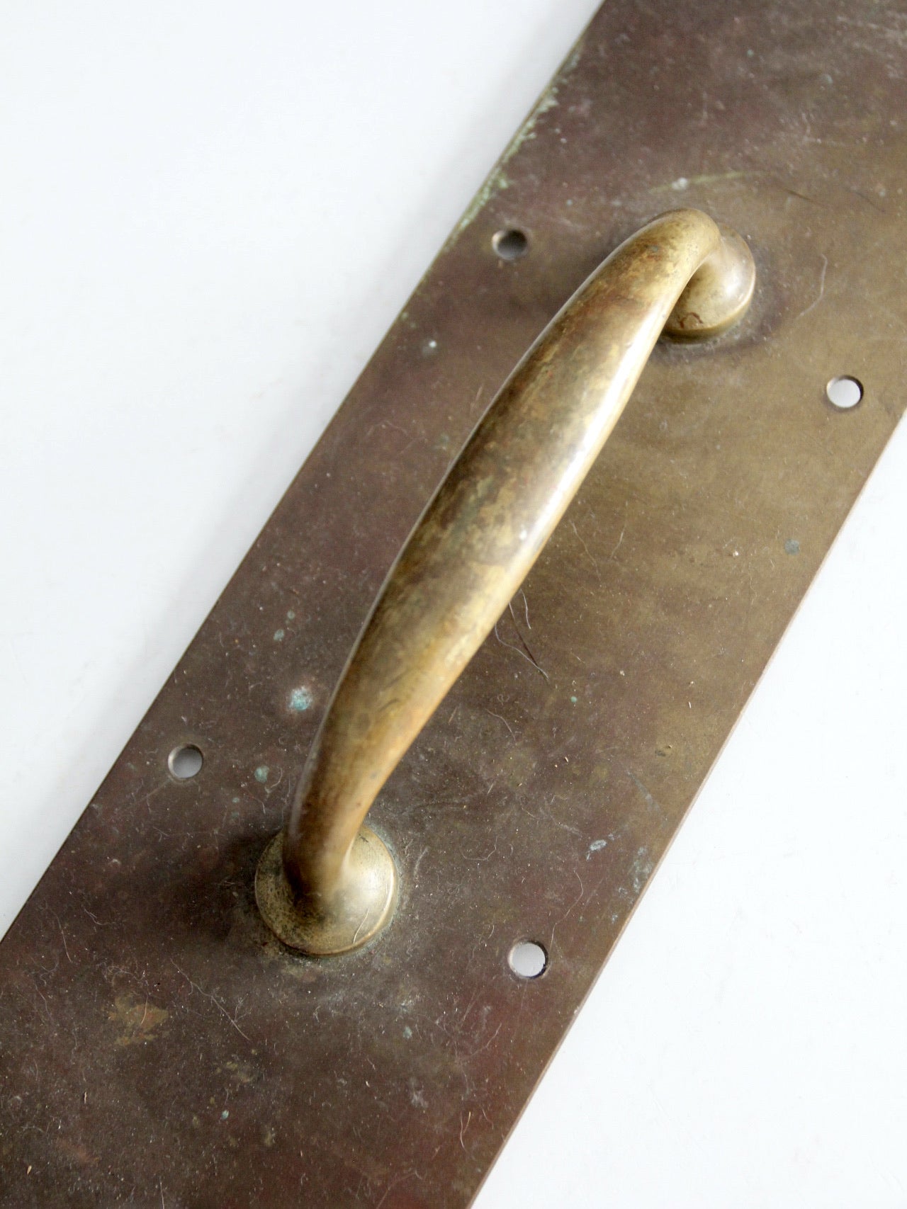 vintage industrial brass door handle