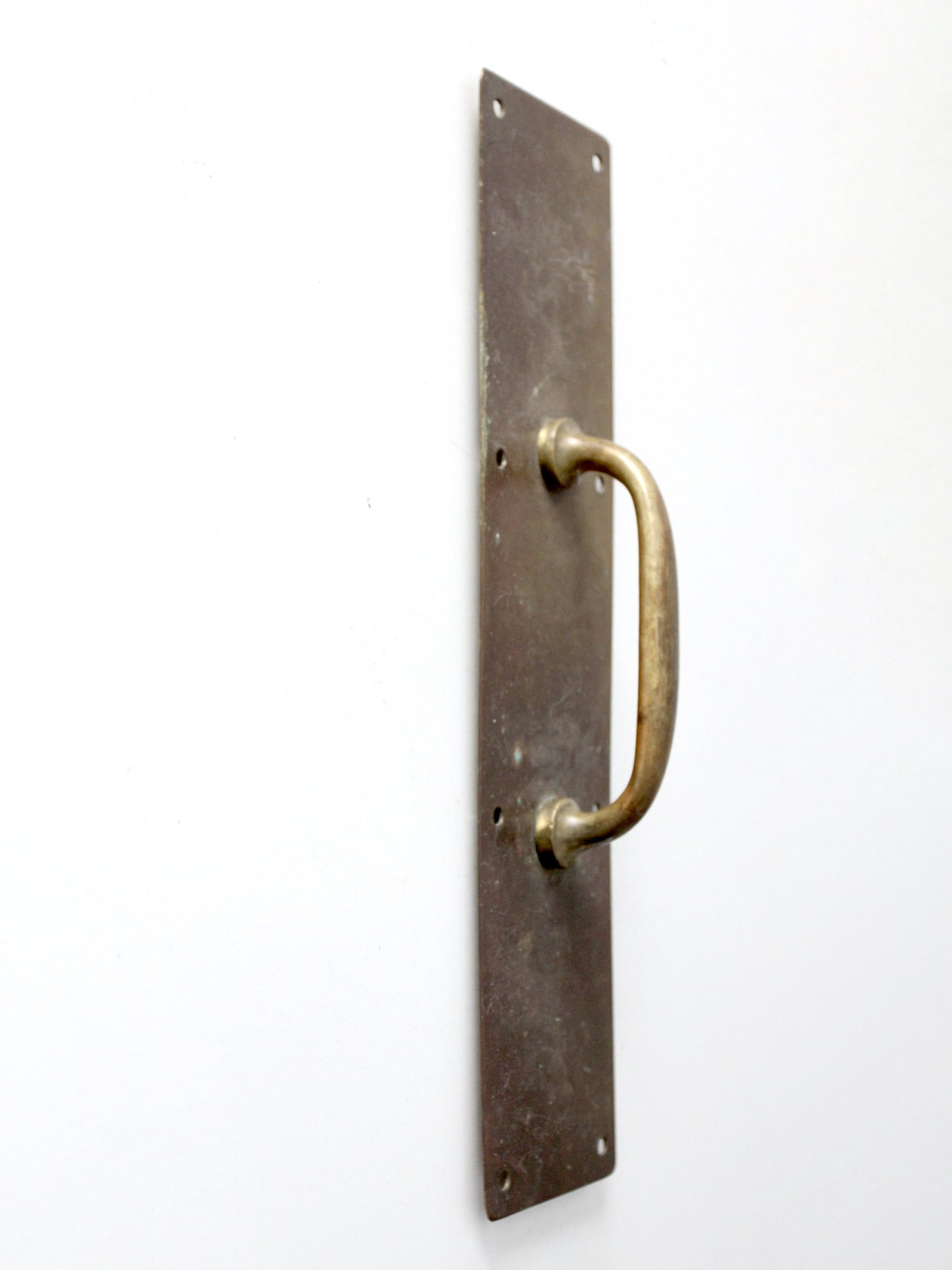 vintage industrial brass door handle