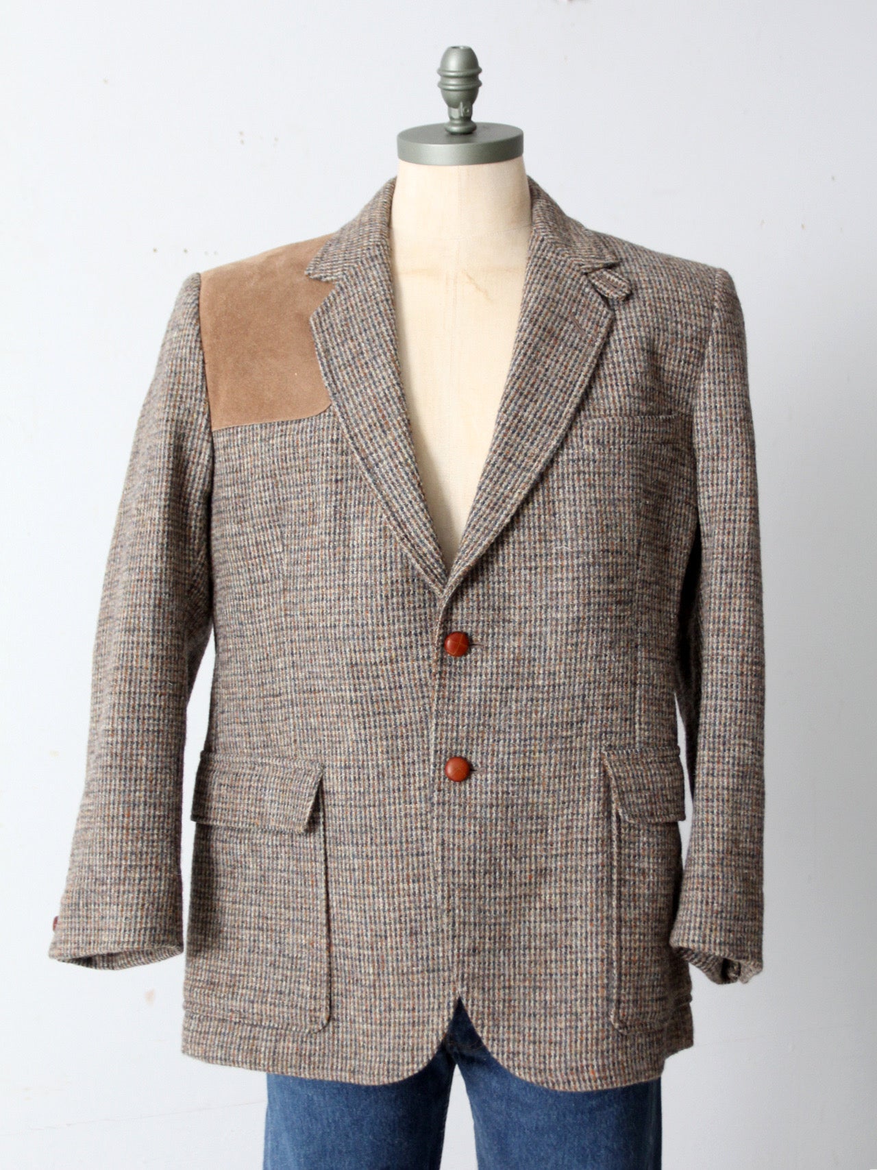 vintage Harris tweed shooting blazer