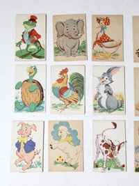 mid-century children's lacing cards set