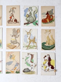 mid-century children's lacing cards set