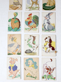 mid-century children's lacing cards set