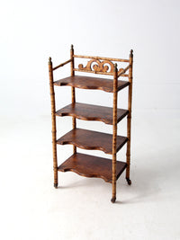 antique bamboo etagere shelf